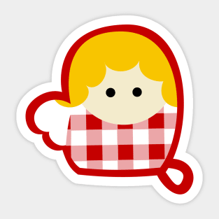 Angel Oven Glove Sticker